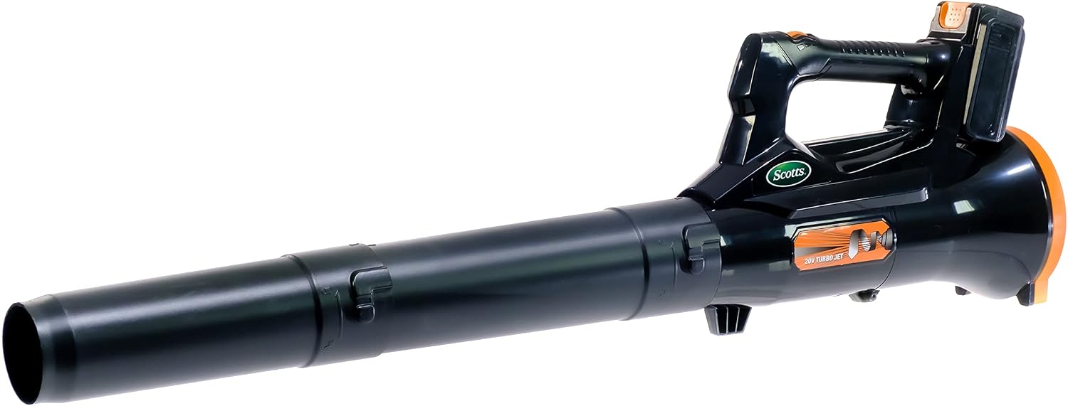 Scotts Outdoor Power Tools LB24020S 20-Volt Cordless Electric Turbo Leaf Blower, Includes 4.0Ah Battery & Charger