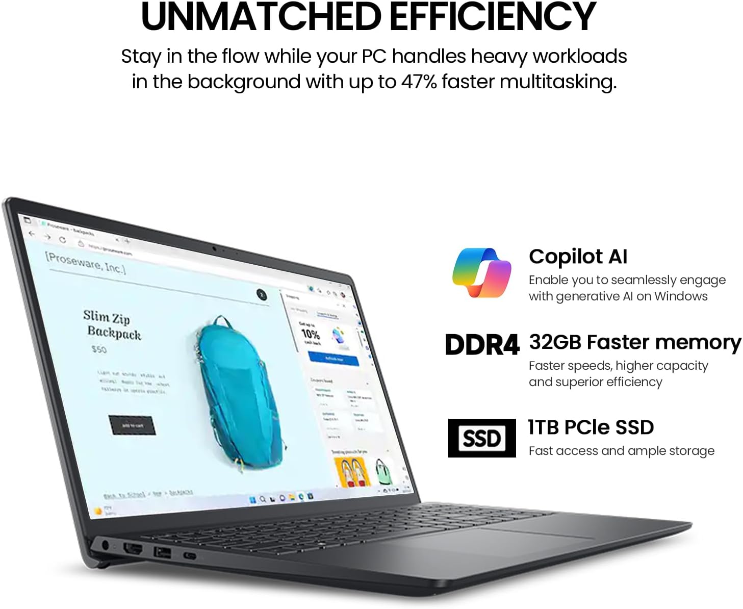 Dell Inspiron 15 Touchscreen Laptop Computer, 15.6' FHD IPS Touch Screen Students&Business Laptop PC, AMD Ryzen 5, 32GB RAM 1TB SSD, Windows 11 Pro, 10-Key Number Pad