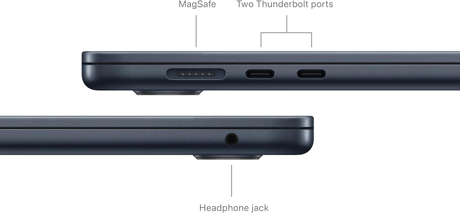 Apple 2024 MacBook Air 15-inch Laptop with M3 chip: Built for Apple Intelligence, 15.3-inch Liquid Retina Display, 8GB Unified Memory, 512GB SSD Storage, Backlit Keyboard, Touch ID; Midnight