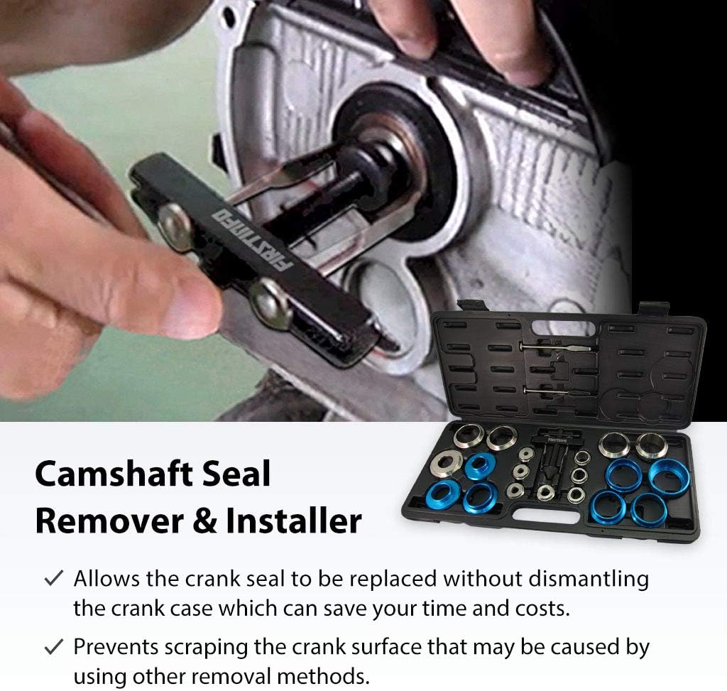 FIRSTINFO F3281L Crankshaft and Camshaft Bearing Removal and Installation Kit, Crank and Cam Seal Service Tool Kit