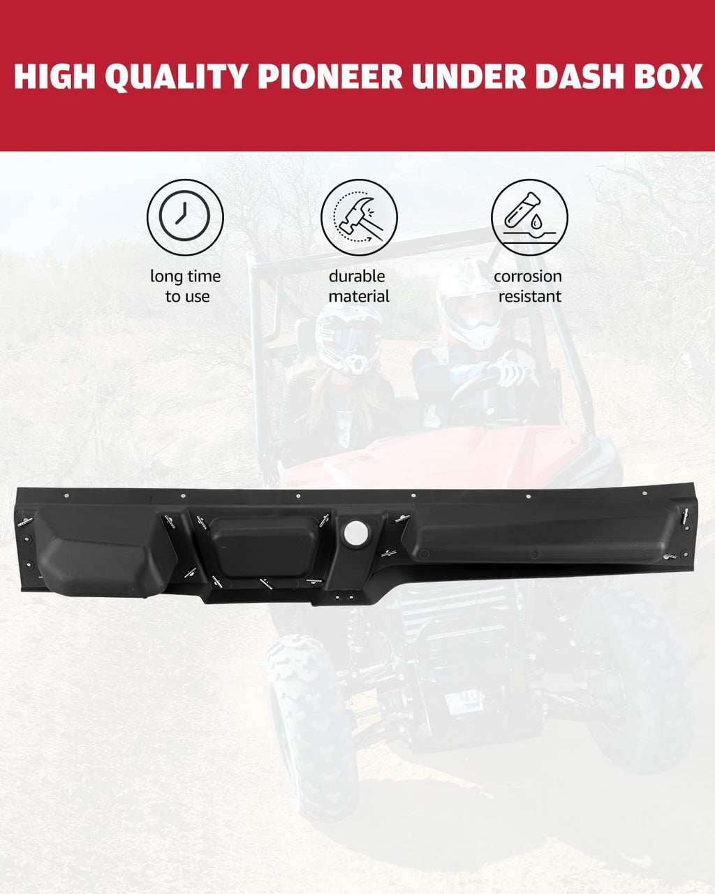 A & UTV PRO Under Dash Storage Pocket Box, Compatible with 2014-2024 Honda Pioneer 700 Accessories,Replace OEM #08L73-HL3-A41