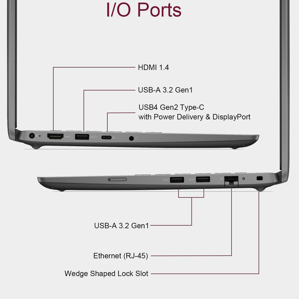 Dell Latitude 3450 3000 Business Laptop (14' FHD Anti-Glare, Intel Core i7-1355U, 16GB DDR5 RAM, 512GB SSD), Backlit, Fingerprint, RJ-45, 1080p HDR IR Webcam, Wi-Fi 6E, IST HUB, Win 11 Pro w/Copilot