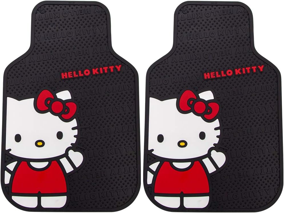 Plasticolor Hello Kitty Sanrio Waving Front & Rear Car Truck SUV Seat Rubber Floor Mats