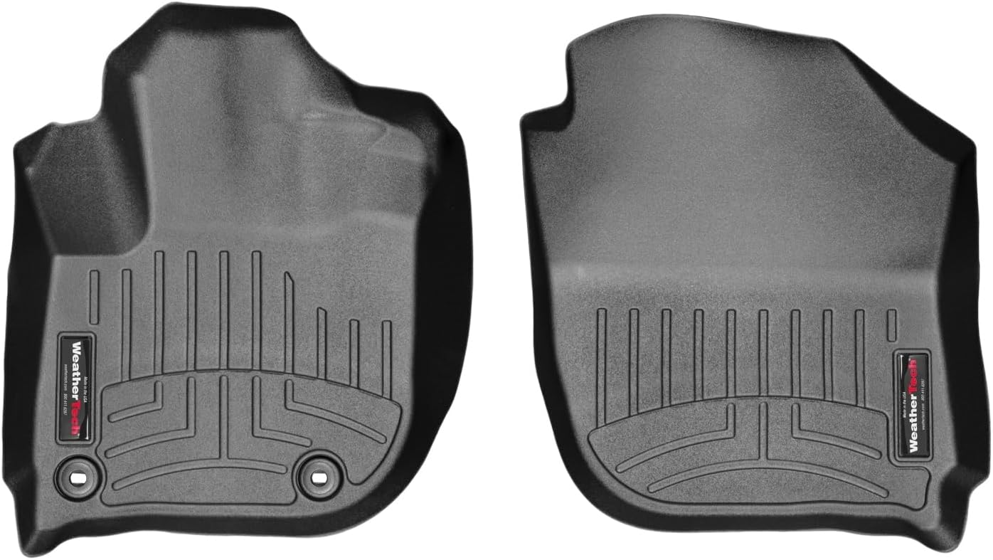 WeatherTech Custom Fit FloorLiners for Honda Fit, HR-V, 1st Row (447051), Black