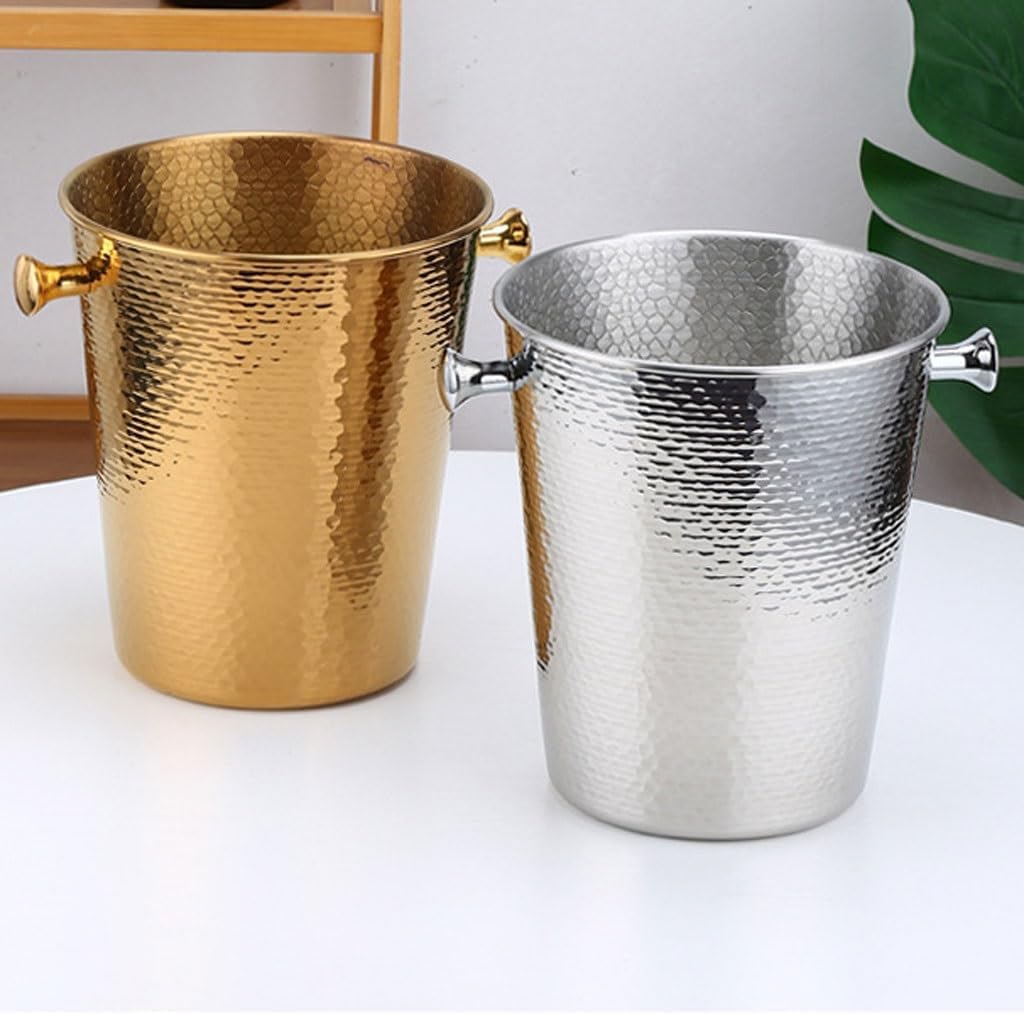 Ice Bucket Ice Bucket for Freezer Creative Ice Bucket Champagne Bucket Home Metal Bar Ktv Ice Bucket Red Wine Bucket Ice Bucket Ice Buckets Party Cooler Drink Cooler(A,B)