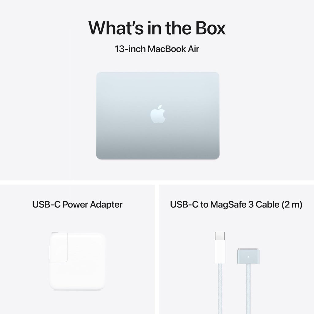 Apple 2025 MacBook Air 13-inch Laptop with M4 chip, 32GB Unified Memory, 1TB SSD Storage - Sky Blue
