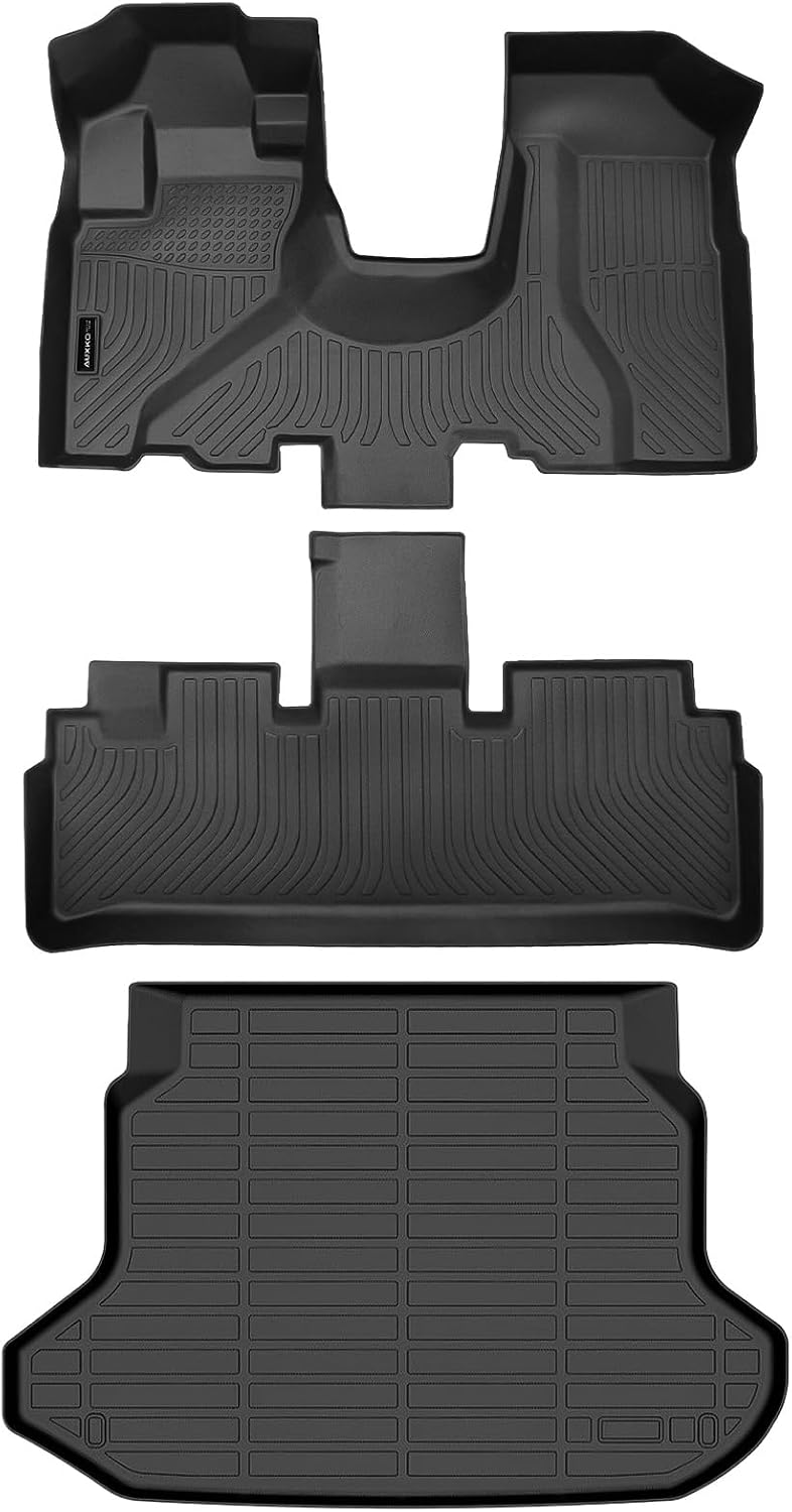 Auxko All Weather Floor Mats Cargo Mat for Honda CRV 2002 2003 2004 2005 2006 TPE Liners All Season Accessories Guard Odorless Anti-Slip Floor Liners Trunk Tray