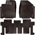 WeatherTech Custom Fit FloorLiners for Infiniti QX60, Pathfinder, 1st & 2nd Row (47445-1-2), Cocoa
