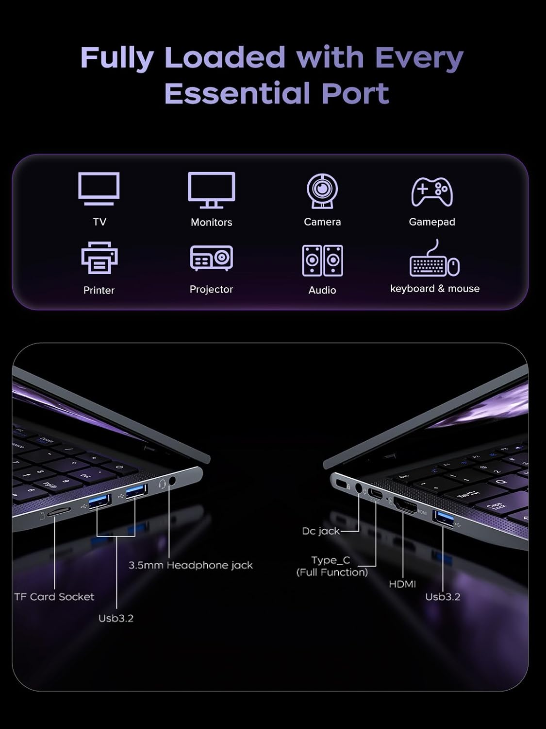 MALLRACE 2025 Gaming Laptop with AMD Ryzen7 5000 Series(Up to 4.3GHZ,8C/16T),AMD Radeon Graphics,16GB DDR4x2 512GB SSD Notebook Computer with Numeric Keyboard,15.6 inch IPS Display,WIFI6,Type-C
