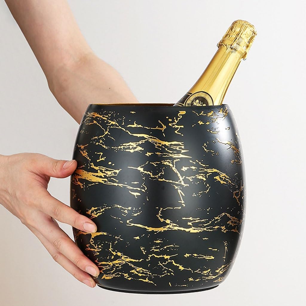 Ice Bucket Ice Bucket for Freezer Bar KTV Ice Bucket Ice Bucket Metal Bucket Red Wine Beer Bucket Bar Champagne Ice Bucket Ice Buckets Party Cooler Drink Cooler(A)