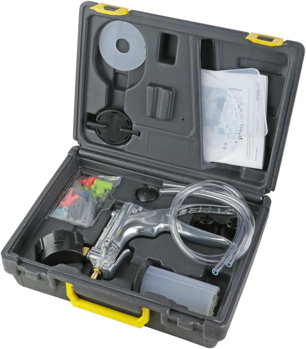 Mityvac MV8500 Silverline Elite Automotive Brake/Clutch Bleeding, Diesel Fuel Priming and Vacuum/Pressure Testing Kit, Ergonomic Design, Zinc-aluminum Die Cast, MV8510 Pump, 4.5oz Fluid Reservoir