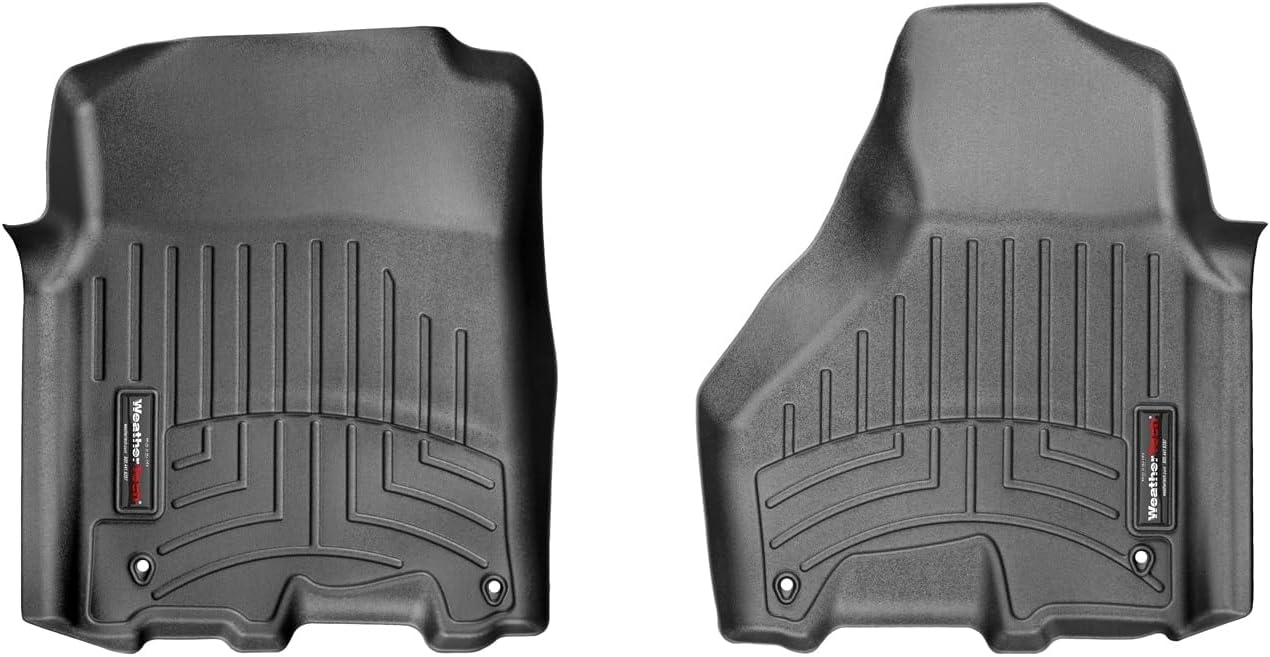 WeatherTech Custom Fit FloorLiners for Dodge Ram Truck 1500/1500 Classic - 1st Row (444781), Black