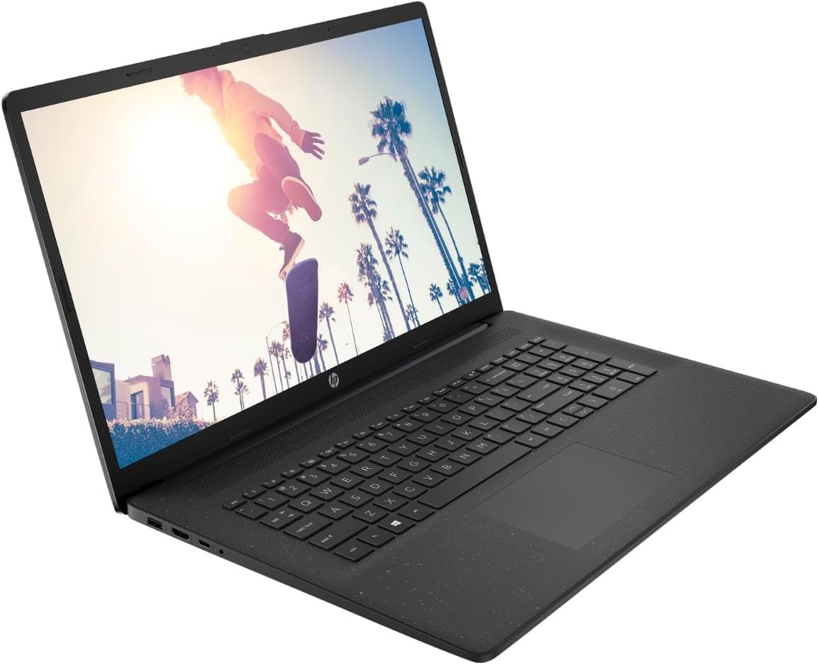 HP 17t-CN300 Personal Laptop, 2025, Free Lifetime Office,Copilot AI Chat, 13th Gen Intel Core i5-1334U (10cores),WiFi 6, Long Battery Life,Windows 11 Pro, Jet Black (12GB RAM | 512GB SSD)
