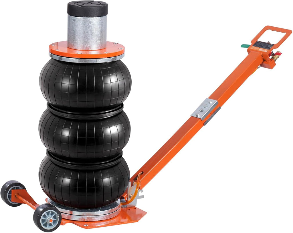 VEVOR Air Jack, 3 Ton/6600 lbs Triple Bag Air Jack, with Heightened Column Lifting Up to 21.3 Inch & Adjustable Handle, with Thick Rubber Pad, 1-6S Lifting Pneumatic Bag Jack Fits for Car, SUV
