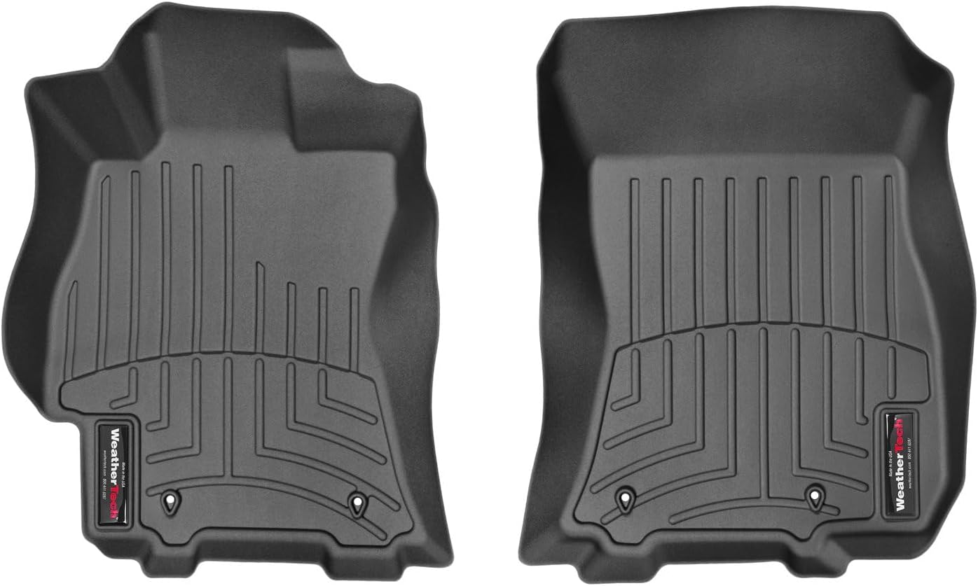 WeatherTech Custom Fit FloorLiners for Subaru Legacy, Outback, 1st Row (447081), Black