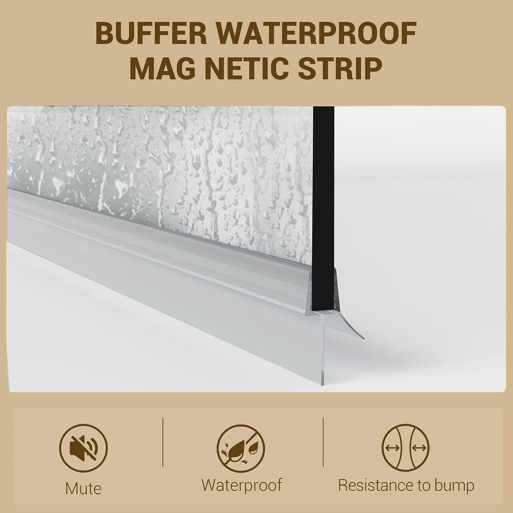 Bathtub Shower Screen 32 Inch W x 55 Inch H, Curved Splash Screen for Tub, 6mm Tempered Glass with Matte Black Aluminum Frame, Space-Saving Bathroom Upgrade