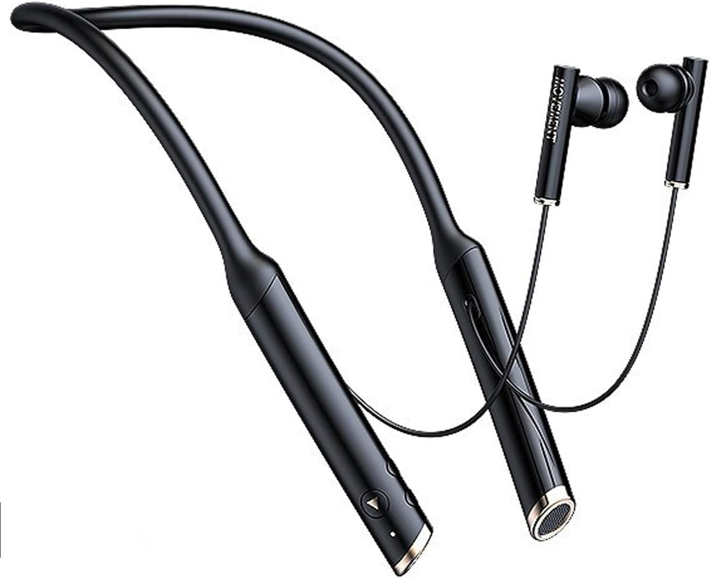 Neckband Earphone Bluetooth Headphones Wireless Earbuds IPX6 Waterproof Sport Earphones, CVC 8.0 Noise Cancelling Headset with Mic for Running, Driving, Working Compatible with Magnetic,Black