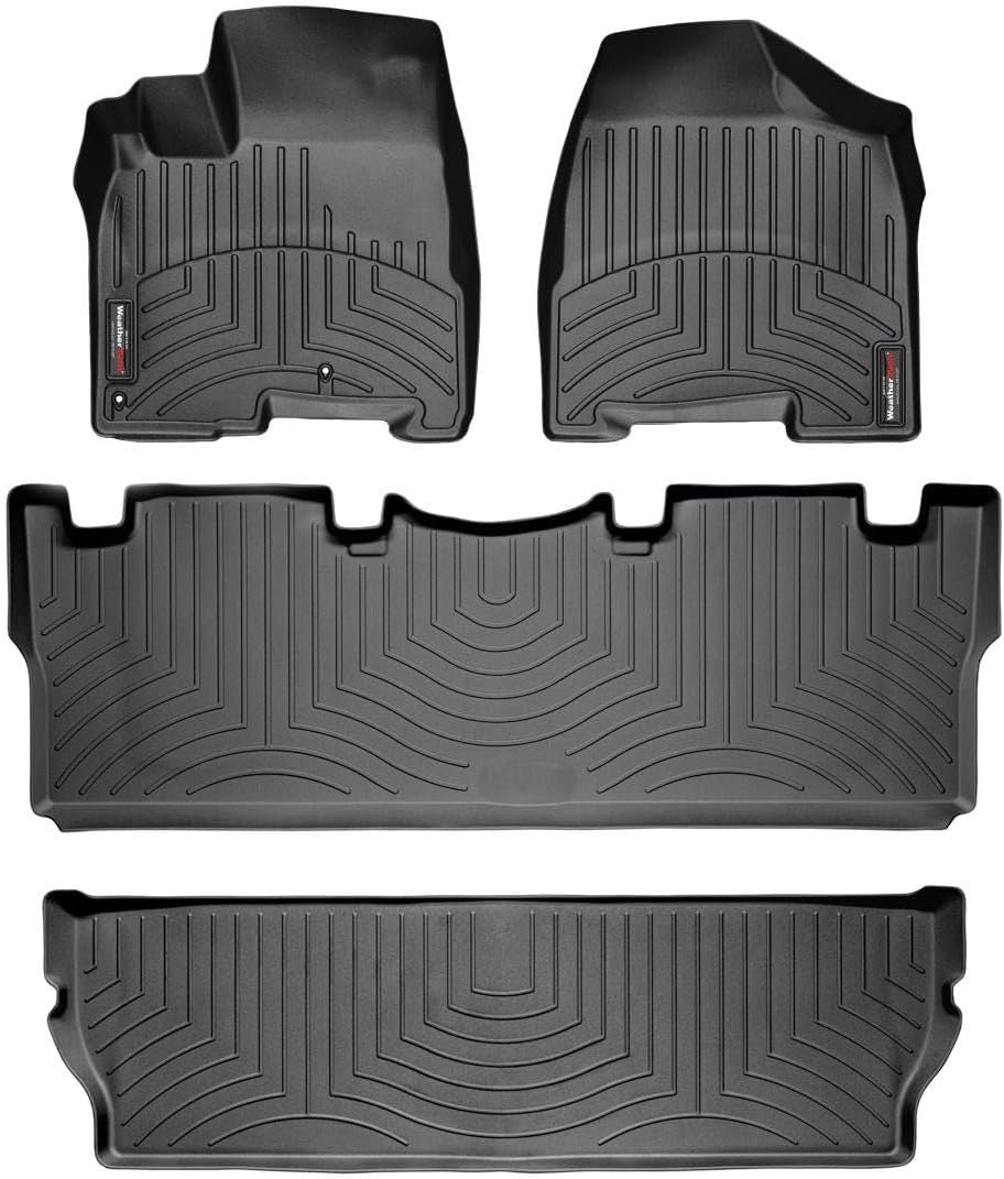 WeatherTech Custom Fit FloorLiner for Toyota Sienna - 1st, 2nd, and 3rd Row (Black)