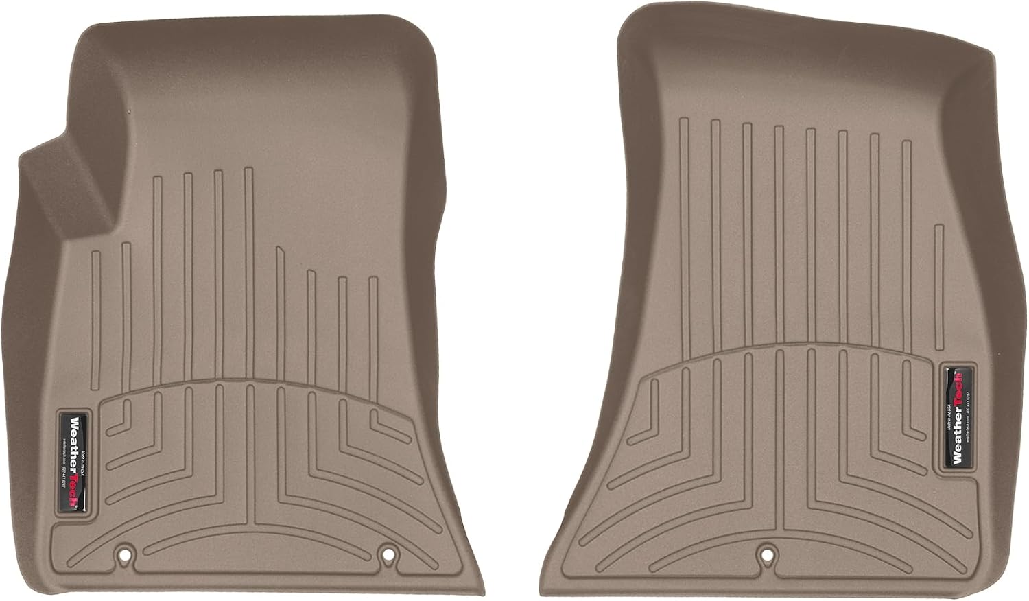 WeatherTech Custom Fit FloorLiners for Dodge Challenger, Challenger, 1st Row (4510491), Tan