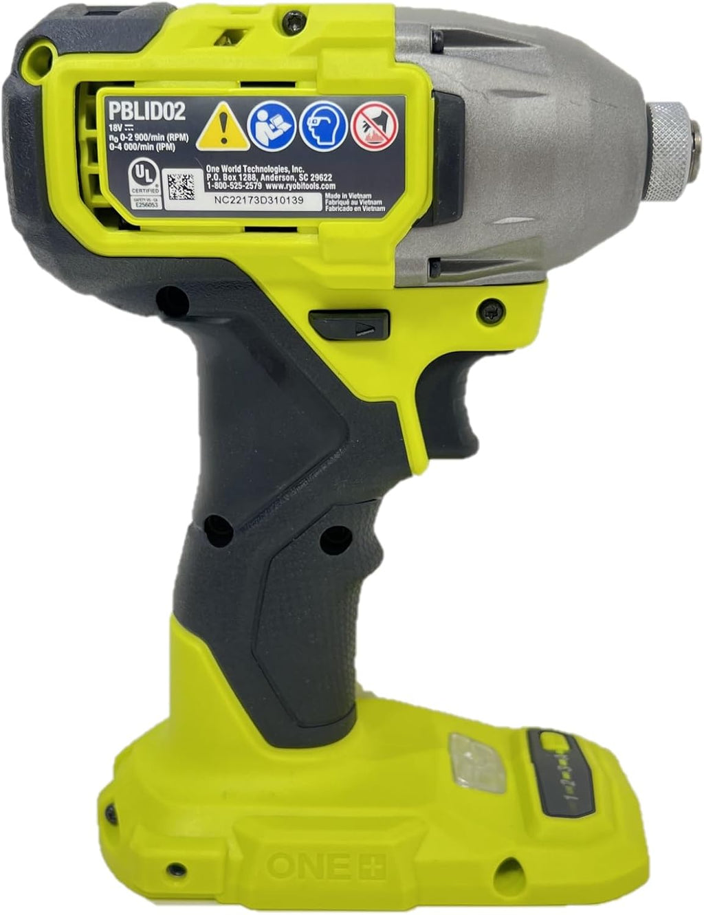 RYOBI ONE+ HP 18V Brushless Cordless 1/4 in. 4-Mode Impact Driver - PBLID02B - Tool Only (Battery Not Included) | Battery and Charger Sold Separately
