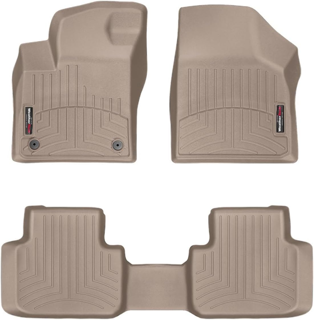 WeatherTech Custom Fit FloorLiners for VW Atlas Cross Sport, Atlas, Atlas - 1st & 2nd Row (4515501-4510844), Tan