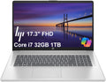HP 17 Laptop (17.3' FHD, Intel 10-Core i7-1355U, 32GB RAM, 1TB SSD) for Business, Home, Students, Long Battery Life, Narrow Bezel, Numeric Keypad, Wi-Fi 6, Fast Charge, Webcam, Win 11 Home