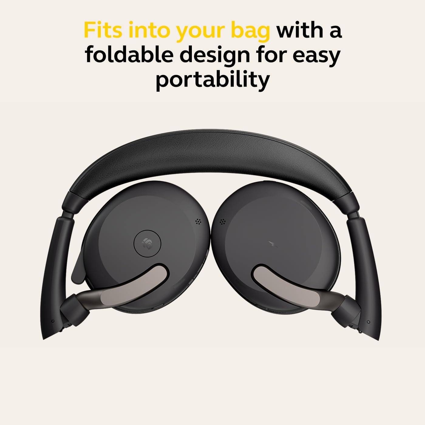 Jabra Evolve2 65 Flex Wireless Stereo Headset - Bluetooth, Noise-Cancelling ClearVoice Technology & Hybrid ANC - Certified for Microsoft Teams - Black (Renewed)