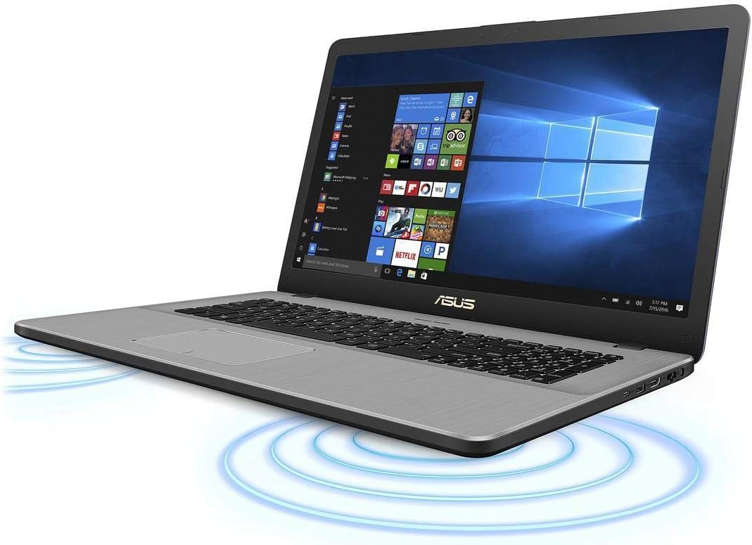 ASUS VivoBook Pro Thin & Light Laptop, 17.3' Full HD, Intel i7-8550U, 16GB DDR4 RAM, 256GB M.2 SSD + 1TB HDD, GeForce GTX 1050 4GB, Backlit KB, Windows 10 - N705UD-EH76, Star Gray, Casual Gaming