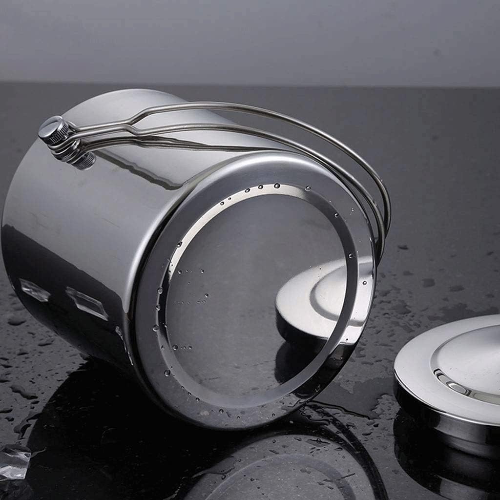 Ice Bucket,Thick Double Stainless Steel with Lid Red Wine Bar Appliance Insulation Cold Champagne Bucket
