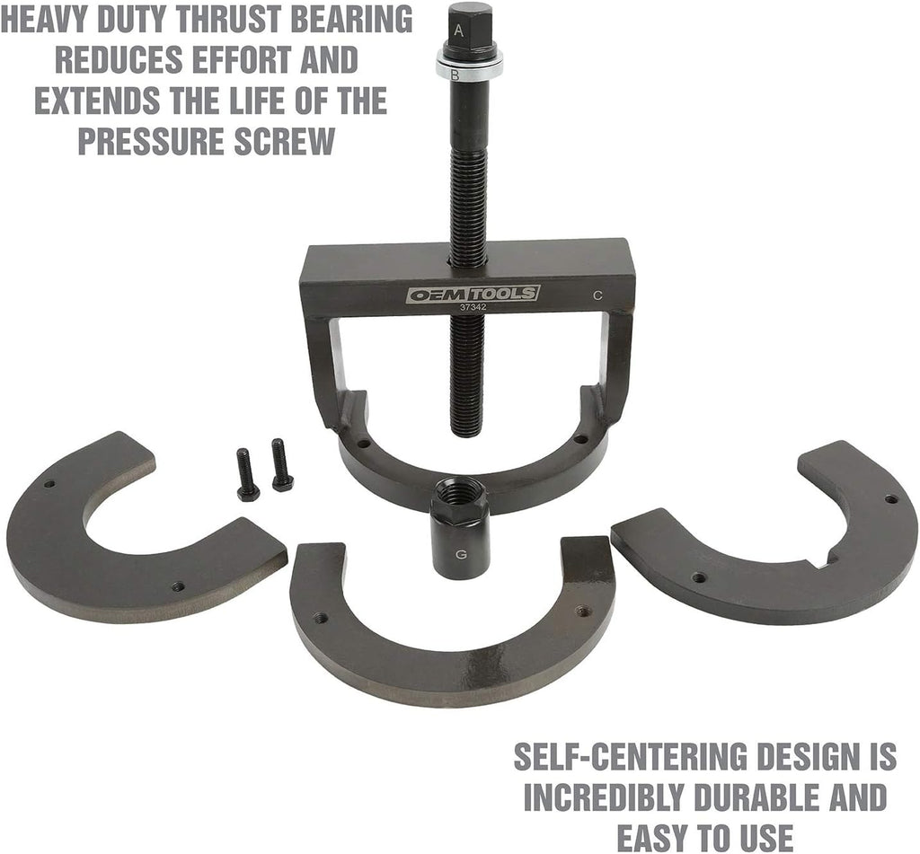 OEMTOOLS 37342 Master Wheel Bearing Removal Tool, Wheel Bearing Installer Kit Fits Most Vehicles, Self-Centering Design, Front, Rear, and All-Wheel Drive