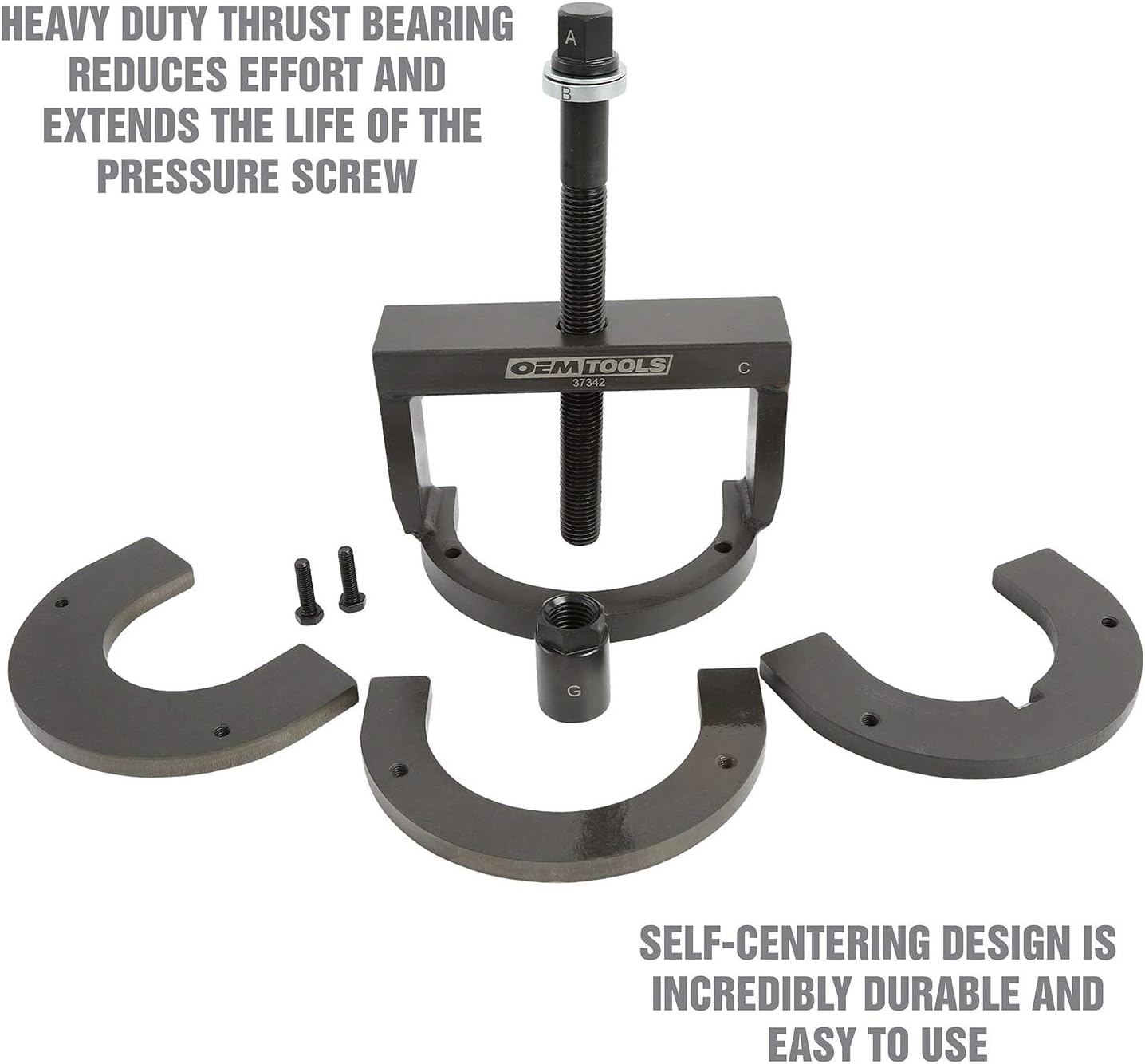 OEMTOOLS 37342 Master Wheel Bearing Removal Tool, Wheel Bearing Installer Kit Fits Most Vehicles, Self-Centering Design, Front, Rear, and All-Wheel Drive