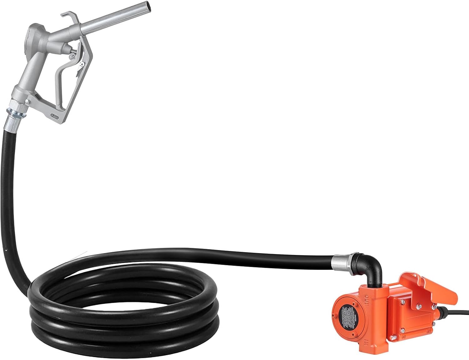 VEVOR Fuel Transfer Pump, 12V DC 15 GPM, Cast Iron Diesel Transfer Pump Kit, with Manual Nozzle, Discharge Hose, Overheat Protection, Power Cable, Explosion-Proof, for Gasoline Diesel Kerosene & More