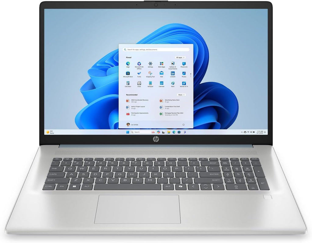 HP 17-CN500 2025 Laptop, 12-Core Intel Core Ultra 7 255U, 17.3' HD+ Touchscreen Display, Intel Graphics, 32GB DDR5 2TB SSD, Backlit Keyboard, Fingerprint, Wi-Fi 6, Win11 Home