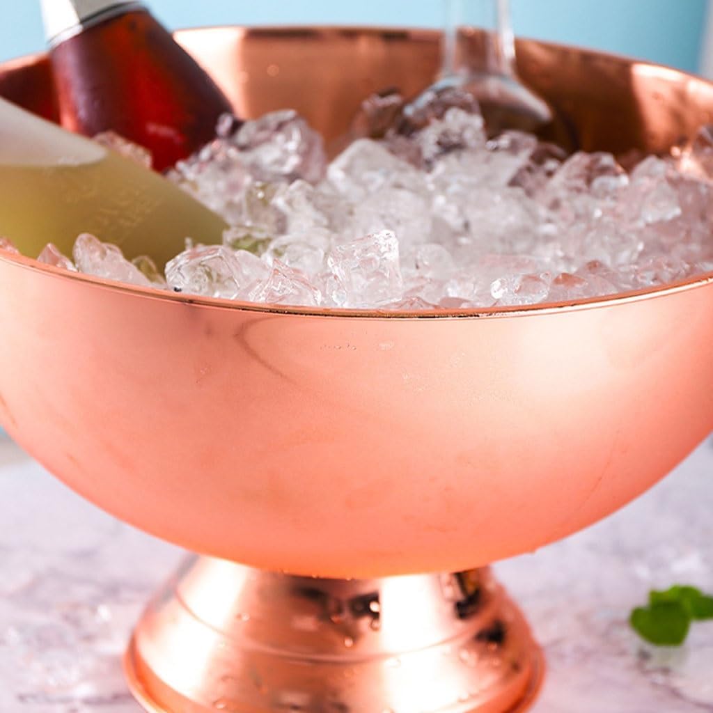 Ice Bucket Ice Bucket for Freezer Metal Champagne Basin Ice Bucket Bar Ice Grains Chilled Ktv Bar Beer Red Wine Foreign Wine Ice Bucket Ice Buckets Party Cooler Drink Cooler(B)