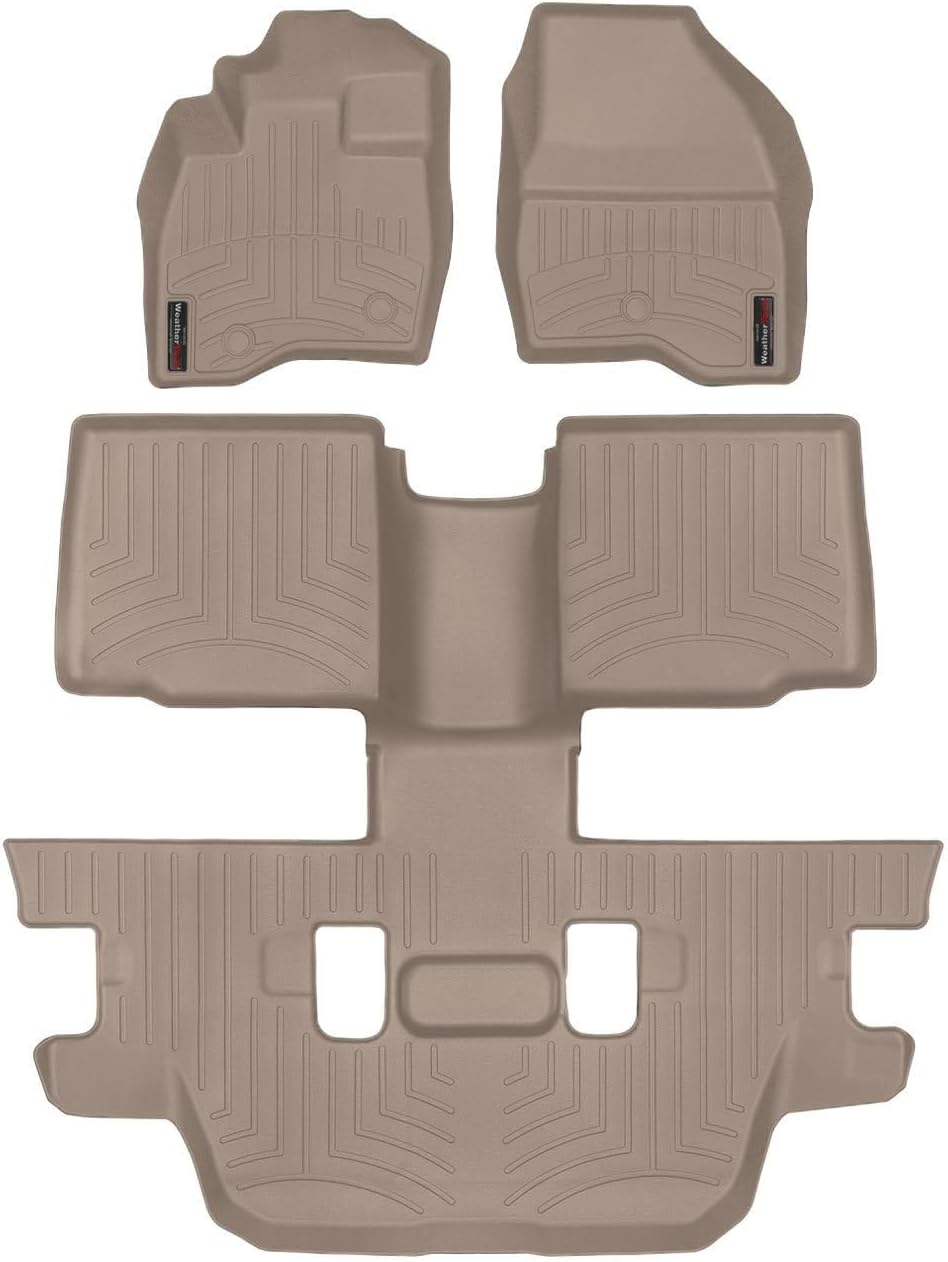 WeatherTech Custom Fit FloorLiners for Ford Explorer - Full Set (459811-453596), Tan
