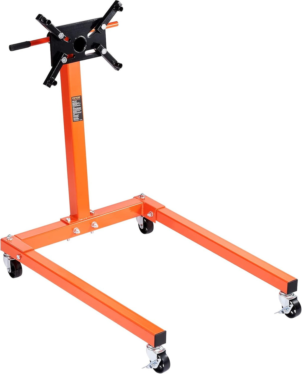 VEVOR Engine Stand, 1300 lbs (3/5 Ton) Rotating Engine Motor Stand with 360 Degree Adjustable Head, Cast Iron Motor Hoist Dolly, 4-Caster, 4 Adjustable Arms, for Vehicle Maintenance, Auto Repair