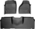 WeatherTech Custom Fit FloorLiners for Dodge Ram Truck 2500/3500, Ram Truck 1500-1st & 2nd Row (44012-1-3), Black