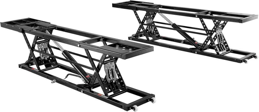VEVOR Portable Car Lift - 7,000 LBS Capacity, 26.8' Max. Height, Heavy-Duty Carbon Steel Truck Lift with 120V Power Unit | 26.8' Max Height, Extended-Length Plates, Heavy-Duty Carbon Steel, 120V Power Unit, For Home Garage Shop