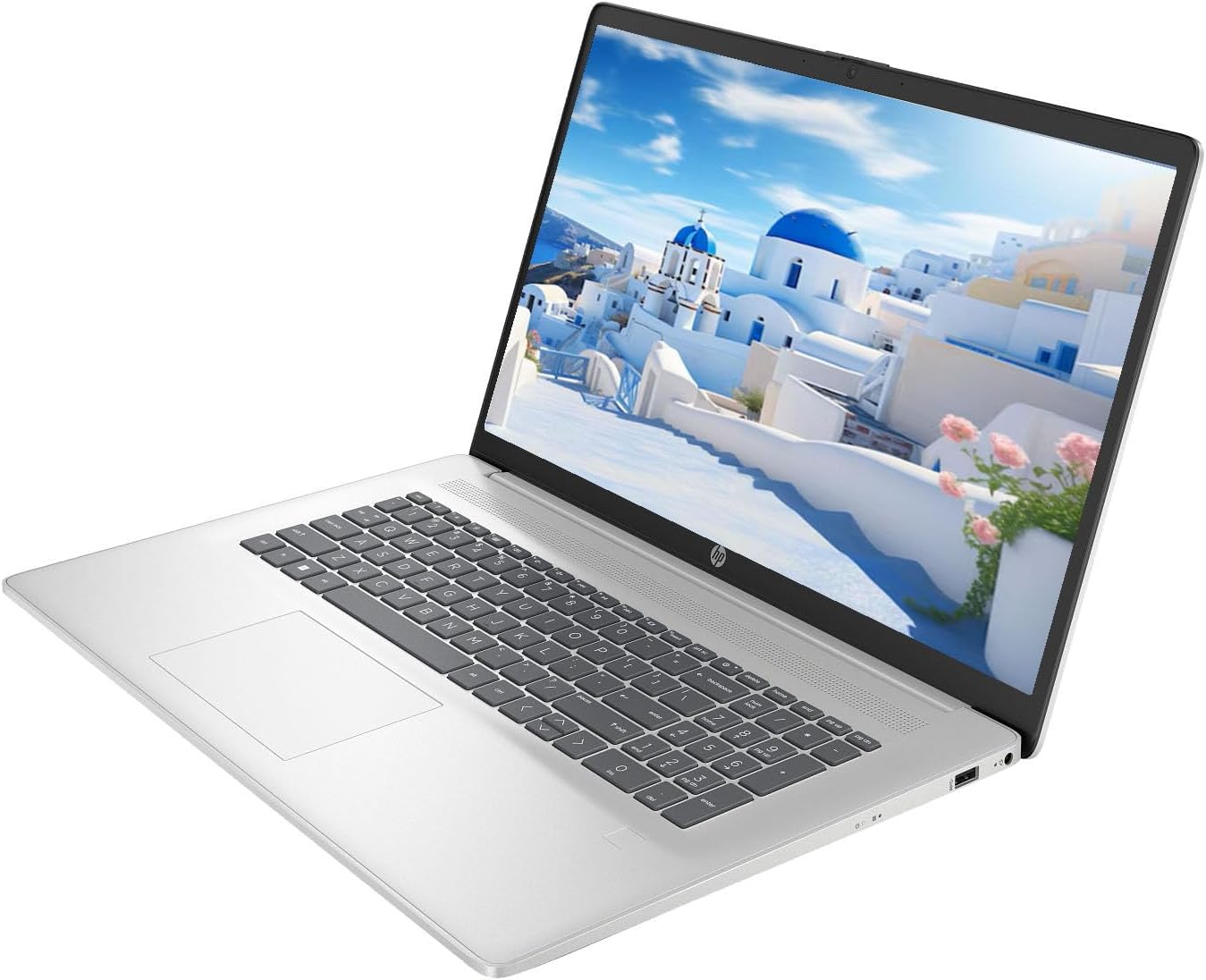 HP 2025 17.3' HD+ Laptop, with Free Lifetime Microsoft Office 2024, Intel Core i5-1334U, 12GB RAM, 512GB SSD, Intel Iris Xe Graphics, Windows 11 Pro, Natural Silver, with USB Hub