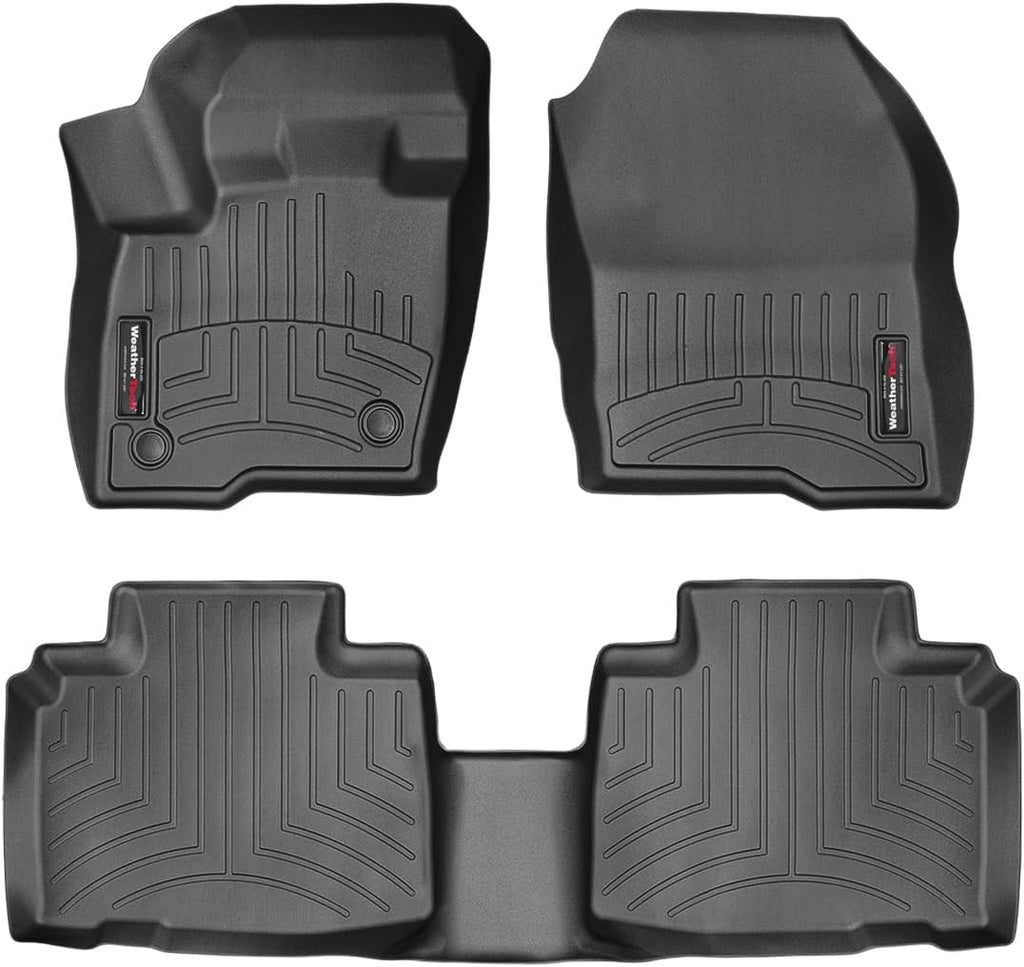 WeatherTech Custom Fit FloorLiners for Ford Edge, Edge ST, 1st & 2nd Row (44815-1-2), Black