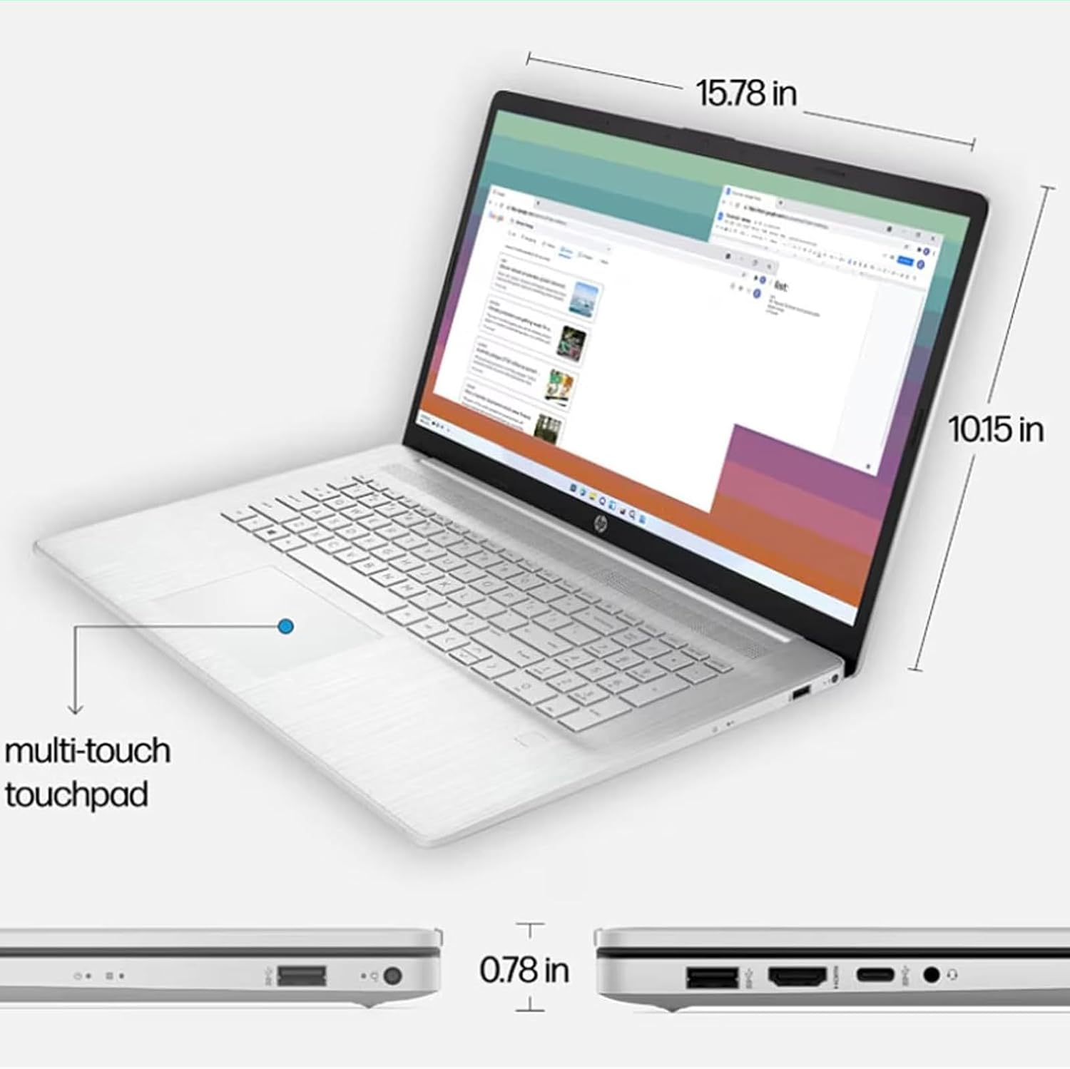 HP 17.3 Laptop Computer for Business - Intel 10-Core i5 1334U (Up to 4.6 GHz), 64GB RAM, 2TB PCIe SSD, HD+ (250 BrightView nits), Windows 11 Pro, Backlit KB, Fingerprint