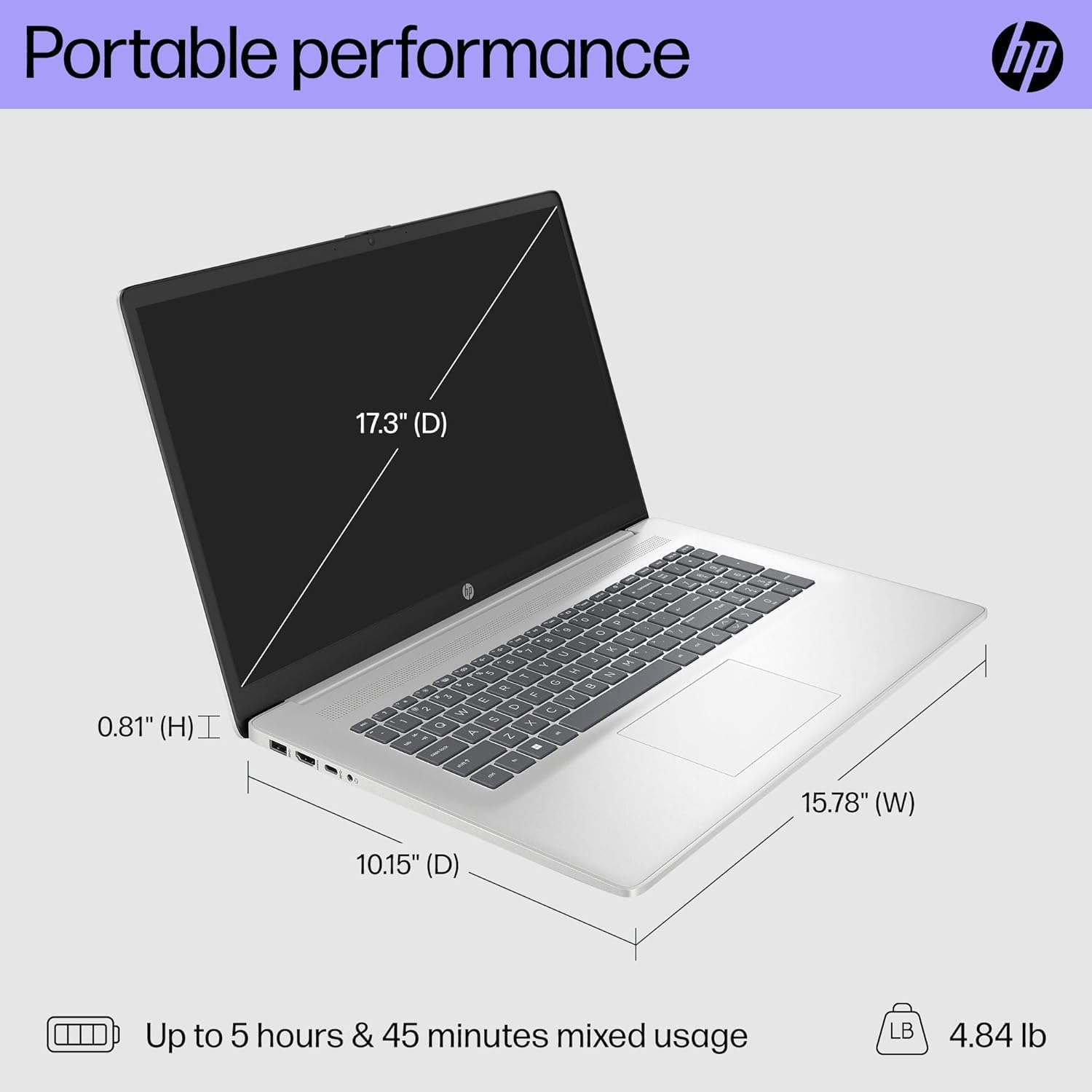 HP 17.3 Inch Touchscreen Laptop Computer for Business & Student | Intel 6-Core 12th Gen i3-1215U (Up to 4.4GHz) | 32GB RAM, 1TB SSD | Intel UHD Graphics | HD+ Display | HDMI, USB-C | Windows 11