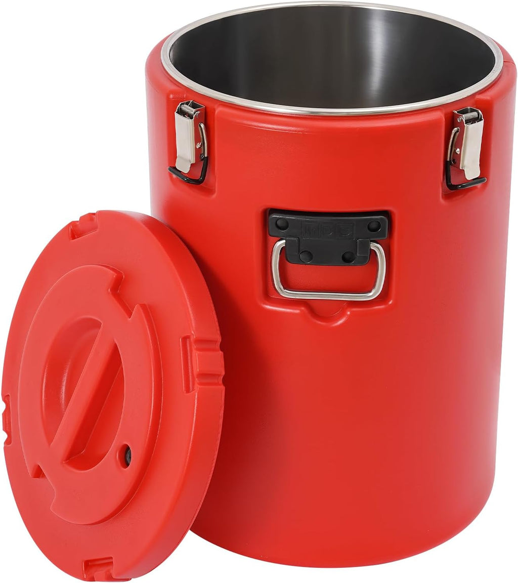 Insulated Stainless Steel Ice Bucket with Lid 40L Insulated Bucket Insulated Soup Container Extra Large Elegant Party Bucket Insulated Soup Carrier Bar Accessories