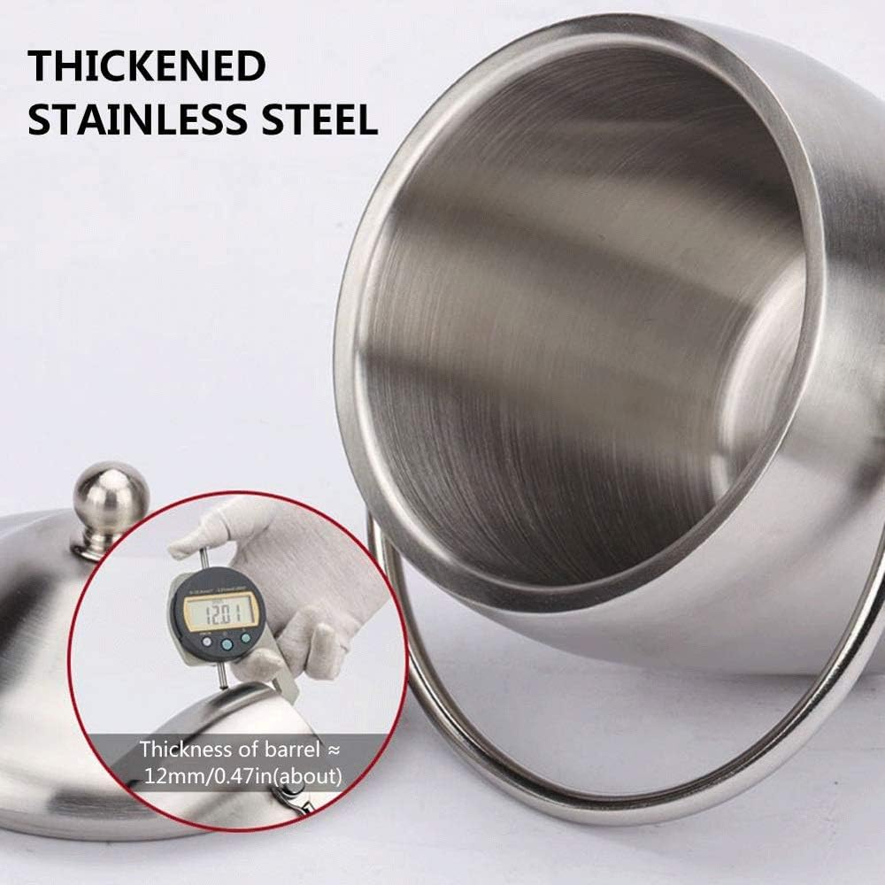 Ice Bucket Insulated Ice Bucket ble Stainless Steel Ice Bucket Freezer Ice Bucket with Lid for Parties Barbecues and Buffets