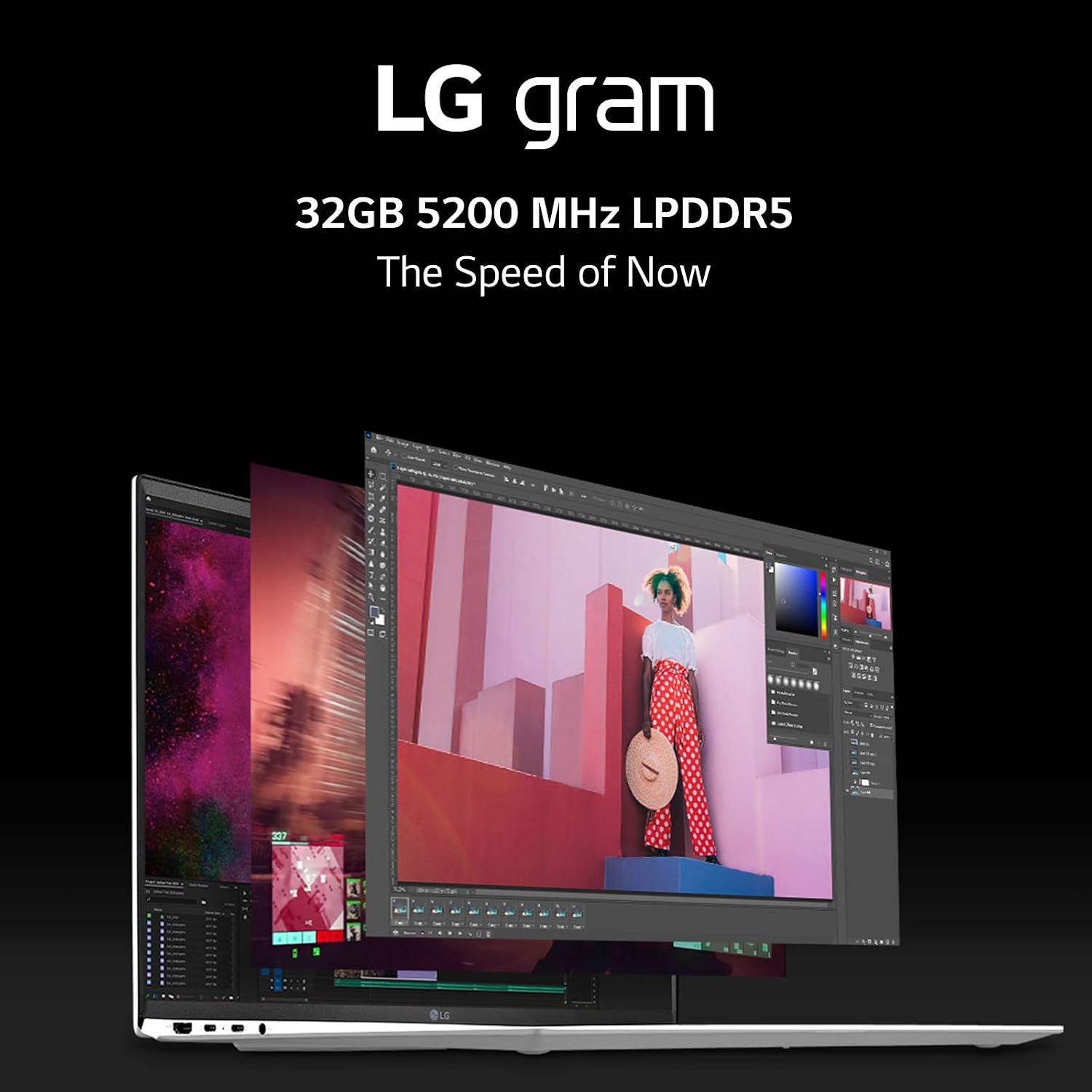 LG gram (2022) 17Z90Q Ultra Lightweight Laptop, 17' (2560 x 1600) IPS Display, Intel Evo 12th Gen i7 1260P Processor, 32GB LPDDR5, 2TB NVMe SSD, FHD Webcam, WiFi 6E, Thunderbolt 4, Windows 11, Gray
