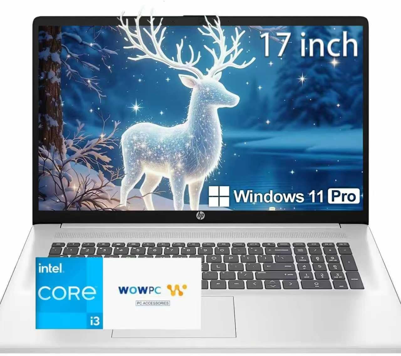 HP 2025 17 inch Laptop for Student & Business | 17.3' HD+ Display | Intel 8-Cores Core i3 CPU | 32GB RAM • 2TB SSD | Long Battery Life | Numeric Keypad | Window 11 Pro | WOWPC Recovery USB | Silver