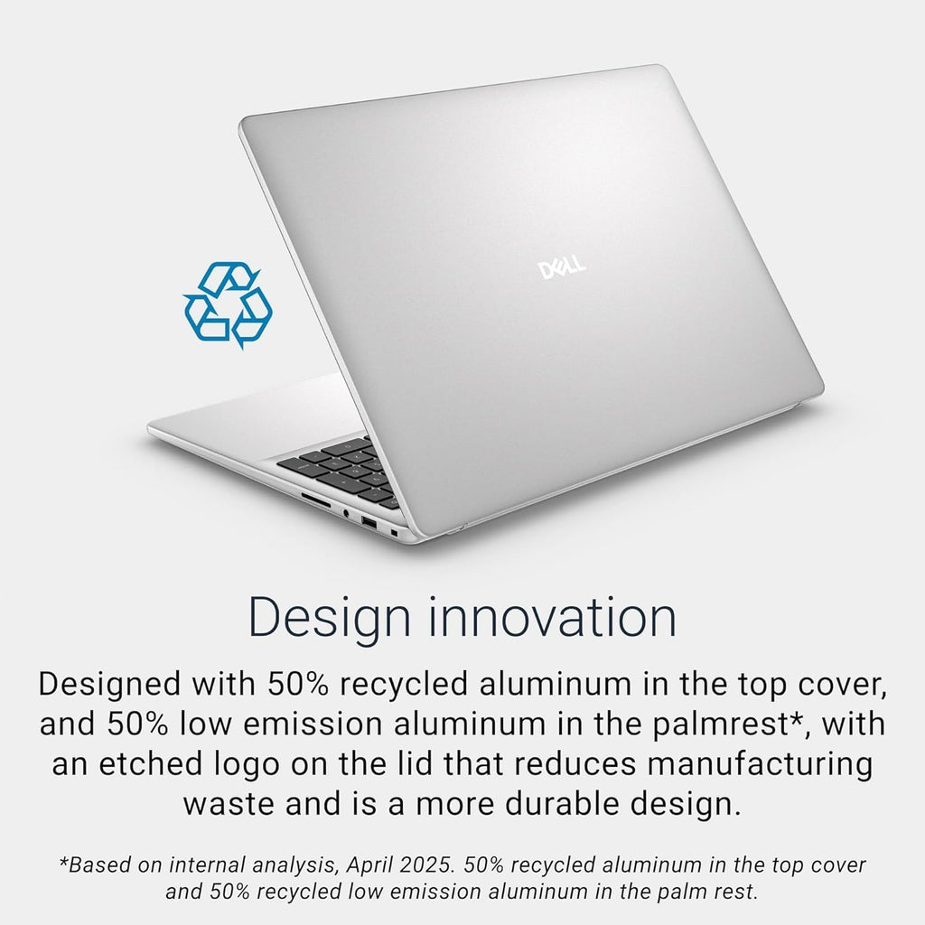 Dell 16 Inch FHD+ Touchscreen Laptop with Backlit Keyboard | Intel Core 5 120U, 10 Cores, Up to 5GHz | 16GB DDR5 RAM, 1TB Storage | WiFi 6E | Windows 11 | Silver Metal | Microsoft Copilot AI