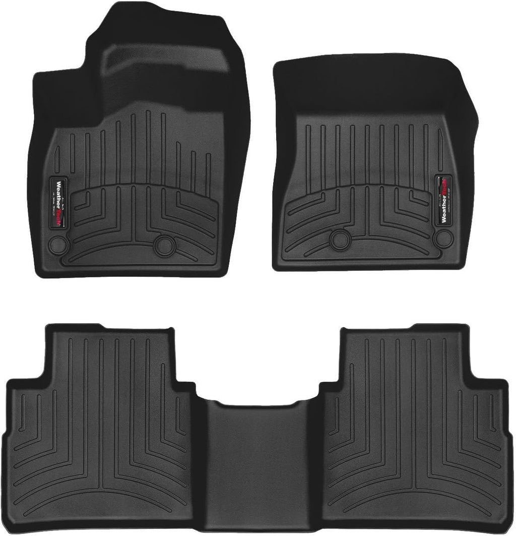 WeatherTech Custom Fit FloorLiners for Nissan Rogue - 1st & 2nd Row (441644-1-2), Black