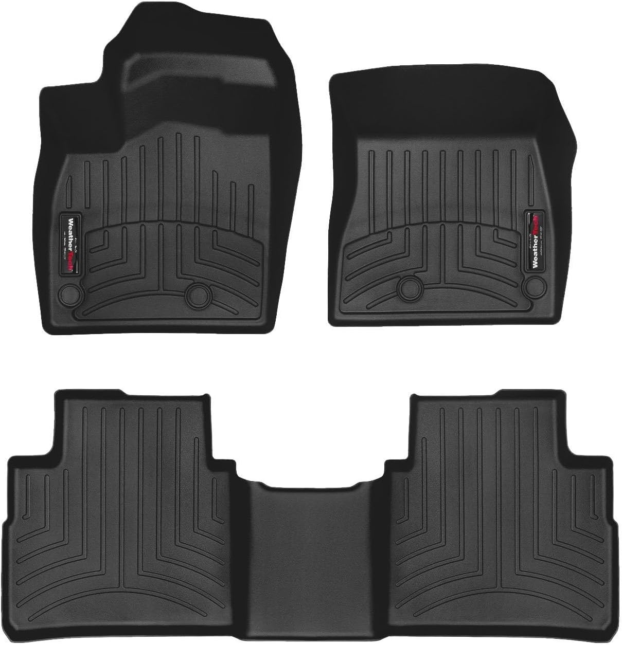 WeatherTech Custom Fit FloorLiners for Nissan Rogue - 1st & 2nd Row (441644-1-2), Black