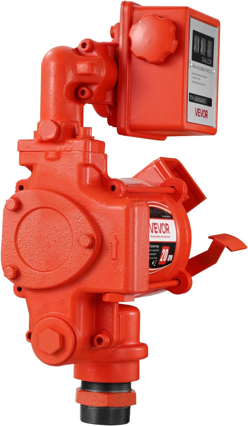 VEVOR Fuel Transfer Pump 110V, 20 GPM 76 L/min, AC Electric Oil Transfer Pump, with Meter, Auto Shut-Off Fuel Nozzle & Discharge Hose, High Flow for Gasoline, Diesel, Kerosene, Biodiesel, Ethanol